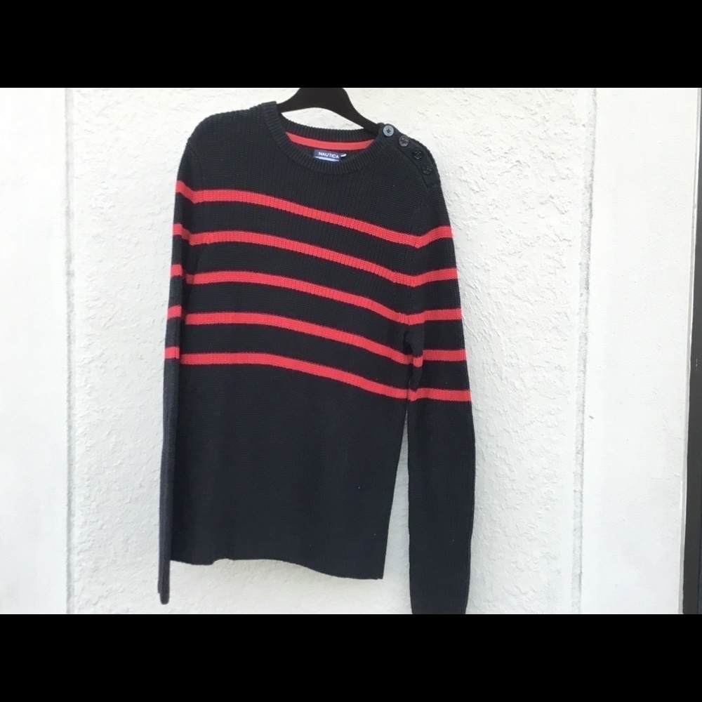 Nautica‎ FUNCTIONAL  BUTTONS NECKWEAR DESIGNER SWEATER